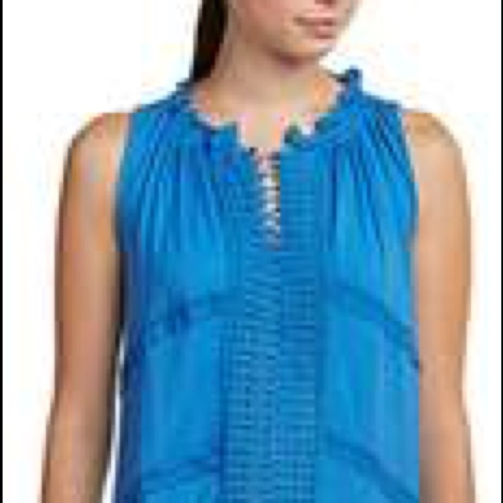 ELIE TAHARI WEDGEWOOD BLUE TOP - Picture 6 of 7